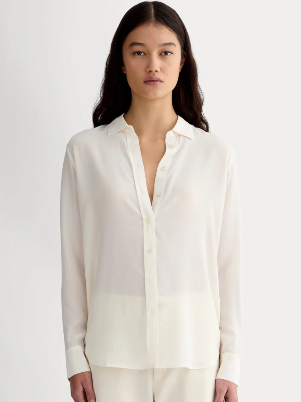 Everlane Women's Washable Silk Button-Down Shirt